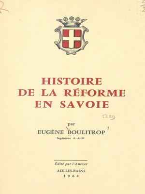 cover image of Histoire de la Réforme en Savoie
